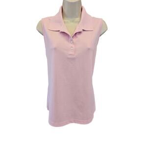 Greg Norman play dry punk sleevless golf polo EUC sz L performance quick dry
